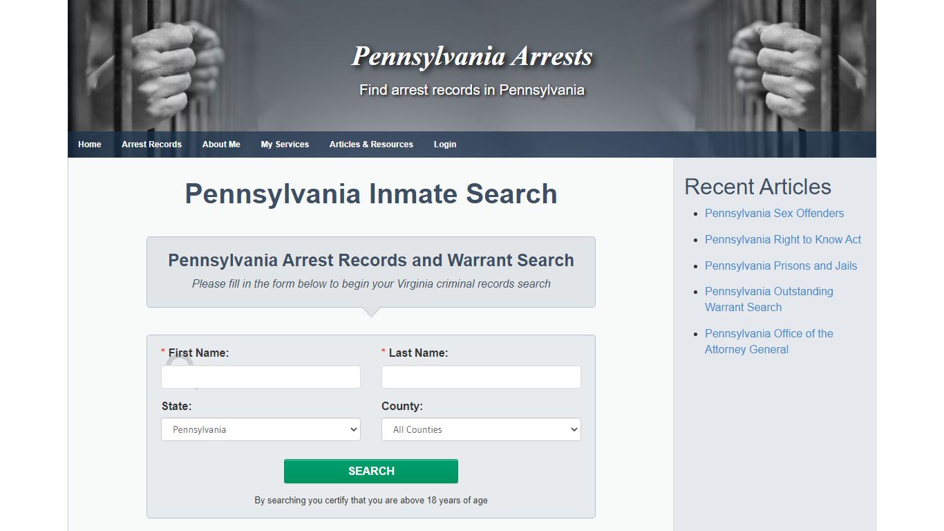 Pennsylvania Inmate Search - Pennsylvania Arrests