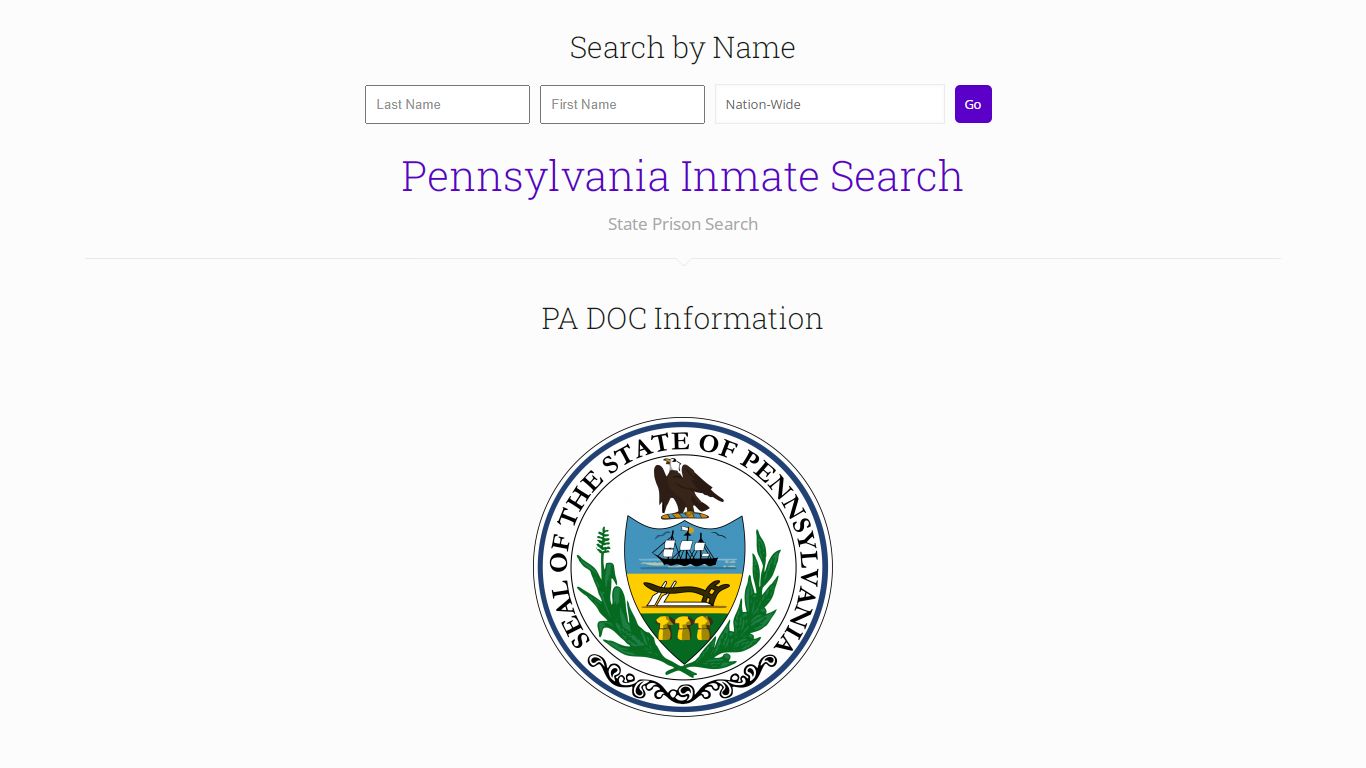 Pennsylvania Inmate Locator - Inmates Plus