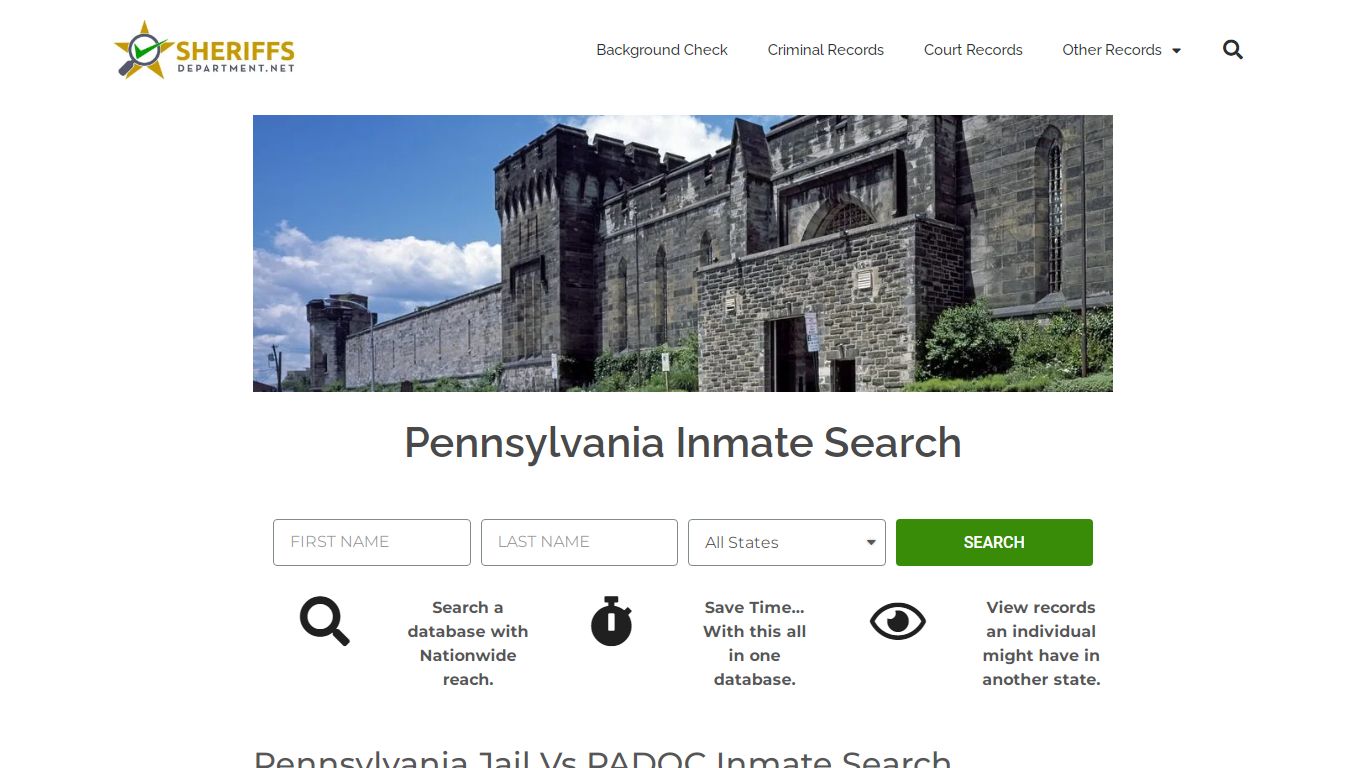 Pennsylvania Inmate Search: Lookup PADOC Prison and County ...